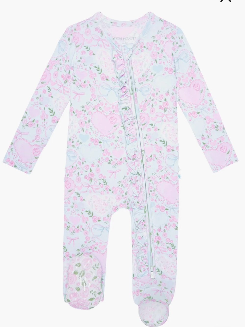 Posh Peanut Ruffle Zip Footie
